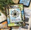 Picture of Tim Holtz Layered Στένσιλ 4"x8.5" – Treads Industrial Background 