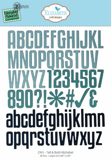 Picture of Elizabeth Craft Designs Delightful Discovery Die | Μήτρες Κοπής Αλφαβήτου & Αριθμών - Tall & Bold Alphabet, 68 τεμ.