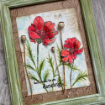 Picture of PaperArtsy Alison Bomber Red Rubber Stamp Set | Σετ Σφραγίδων Summer Poppies Edition A5, 10 τεμ.