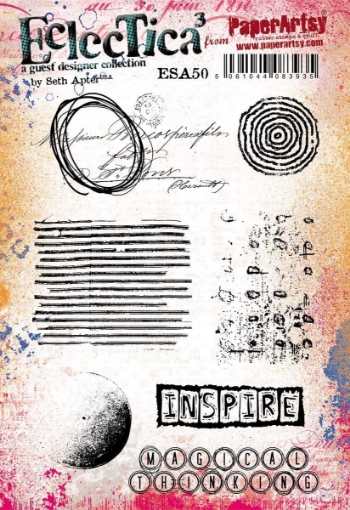 Picture of PaperArtsy Seth Apter Red Rubber Stamp Set | Σετ Σφραγίδων Eclectica³ ESA50 A5, 7τεμ.