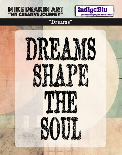 Picture of IndigoBlu Σφραγίδα Red Rubber με Inspirational Quote, 80 × 50 mm - Dreams Solo