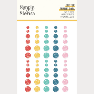 Picture of Simple Stories Say Cheese Happiest Place Glitter Enamel Dots – Γυαλιστερά Διακοσμητικά Αυτοκόλλητα, 60τεμ.