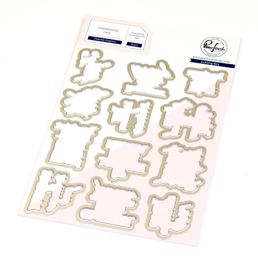 Picture of Pinkfresh Studio Artful Foundations Die Heartfelt Chapters | Σετ με Μήτρες Κοπής για Sentiments, 12τεμ.