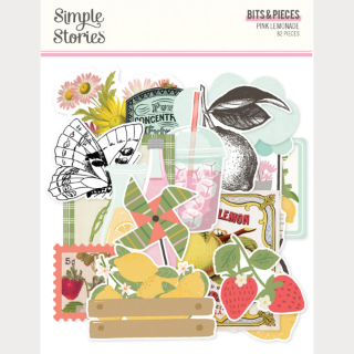 Picture of Simple Stories Pink Lemonade Bits & Pieces – Διακοσμητικά Scrapbooking, 82τεμ.