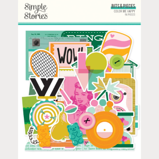 Picture of Simple Stories Color Me Happy Bits & Pieces – Διακοσμητικά Scrapbooking, 94τεμ.