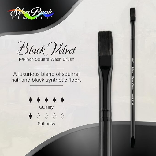 Picture of Silver Black Velvet Voyage™ 3101ST Flat 1/4'' | Σπαστό Πινέλο Ακουαρέλας Ταξιδιού