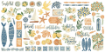 Picture of Graphic 45 Scenic Route Ephemera Set – Διακοσμητικά Εφήμερα Scrapbooking 65 Τεμαχίων