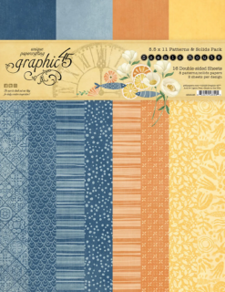 Picture of Graphic 45 Scenic Route 8.5x11 Inch Patterns & Solids Pack – Μπλοκ Χαρτιών Scrapbooking 16 Φύλλων