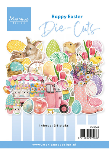 Picture of Marianne Design Die-Cuts Happy Easter | Πασχαλινά Χάρτινα Διακοσμητικά, 35τεμ