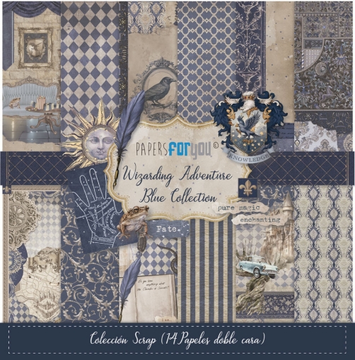 Picture of Papers For You Wizarding Adventure Houses Blue 12x12 Inch Scrap Paper Pack – Μπλοκ Χαρτιών Διπλής Όψης με Μαγική Αισθητική Ravenclaw, 14 φύλλα