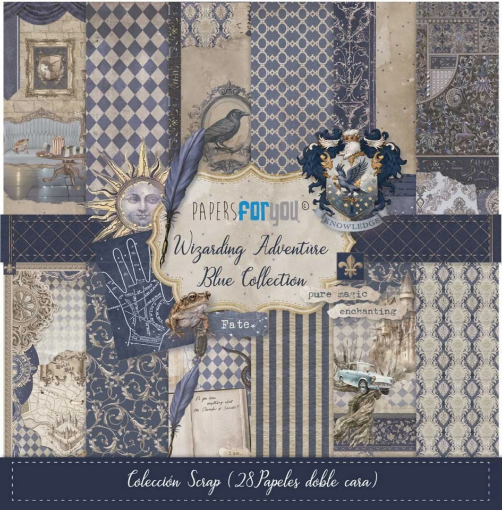 Picture of Papers For You Wizarding Adventure Houses Blue 8x8 Inch Scrap Paper Pack – Μπλοκ Χαρτιών Διπλής Όψης με Μαγική Αισθητική Ravenclaw, 28 φύλλα