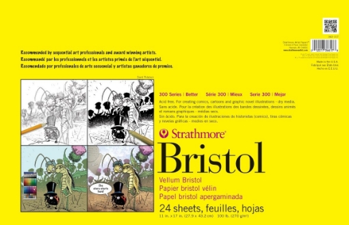 Picture of Strathmore 300 Series Sequential Art Bristol Vellum Pad | Μπλοκ Bristol για Κόμικς, Manga, Μελάνι & Εικονογράφηση, 28 x 43 cm