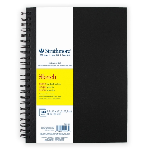Picture of Strathmore Hardcover Art Book Sketch Journal 21,6 x 27,9 cm | Σκληρόδετο Sketchbook Fine Tooth 90gsm, 144 Σελίδες