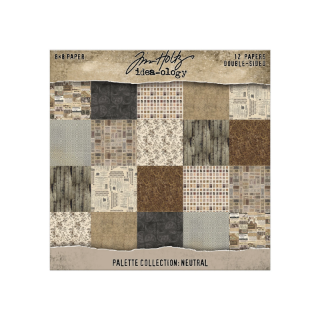 Picture of Tim Holtz Idea-ology Μπλοκ Scrapbooking Διπλής Όψης 8x8 Inch – Palette Collection, Neutral