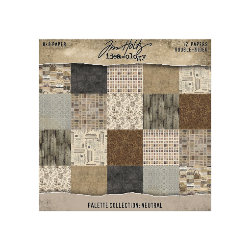 Picture of Tim Holtz Idea-ology Μπλοκ Scrapbooking Διπλής Όψης 8x8 Inch – Palette Collection, Neutral