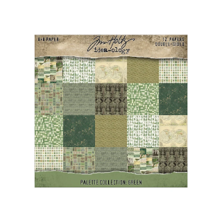 Picture of Tim Holtz Idea-ology Μπλοκ Scrapbooking Διπλής Όψης 8x8 Inch – Palette Collection, Green