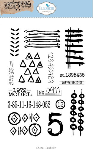 Picture of Elizabeth Craft Designs Hello You! Stamps Scribbles | Σετ Διάφανες Σφραγίδες για Backgrounds & Layering, 15τεμ.