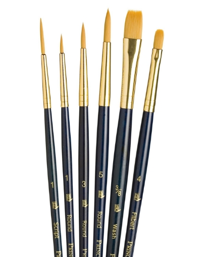 Picture of Princeton RealValue | Σετ Πινέλων Synthetic Gold Taklon PR9132, 6 τεμ.