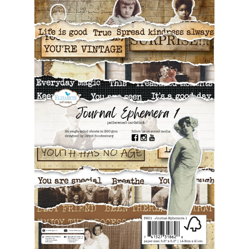 Picture of Elizabeth Craft Designs Hello You! A5 Patterned Cardstock Journal Ephemera 1 | Κάρτες και Εικόνες για Κόψιμο 250gsm