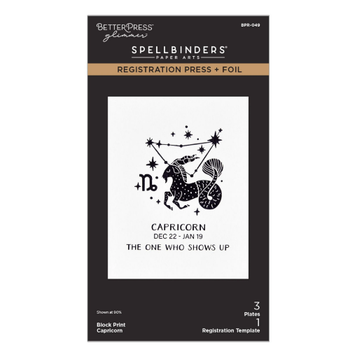 Picture of Spellbinders BetterPress Block Print Capricorn Press + Foil Plates | Μήτρες Letterpress & Hot Foil - Αιγόκερως