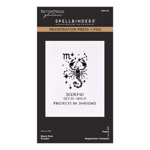 Picture of Spellbinders BetterPress Block Print Scorpio Press + Foil Plates | Μήτρες Letterpress & Hot Foil - Σκορπιός