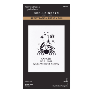 Picture of Spellbinders BetterPress Block Print Cancer Press + Foil Plates | Μήτρες Letterpress & Hot Foil - Καρκίνος