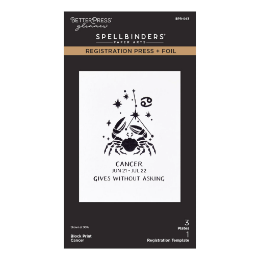 Picture of Spellbinders BetterPress Block Print Cancer Press + Foil Plates | Μήτρες Letterpress & Hot Foil - Καρκίνος