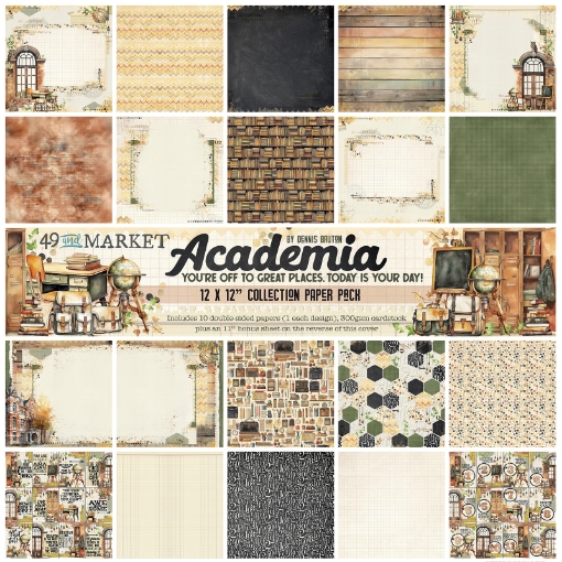 Picture of 49 & Market Collection Pack Συλλογή Scrapbooking 12"X12" - Academia