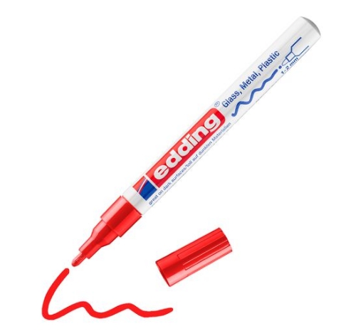 Picture of Edding 751 Gloss Paint Marker Red – Ακρυλικός Μαρκαδόρος Gloss Κόκκινος 1-2mm