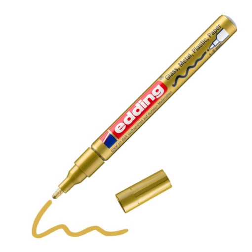 Picture of Edding 751 Gloss Paint Marker Gold – Ακρυλικός Μαρκαδόρος Gloss Χρυσός 1-2mm