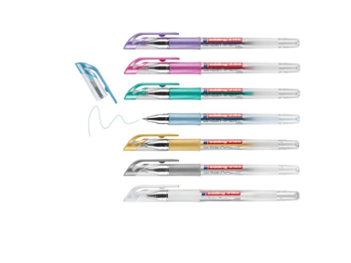Picture of Edding 2185 Gel Roller Set | Σετ Στυλό Gel σε Μεταλλικές Αποχρώσεις, 7τεμ.