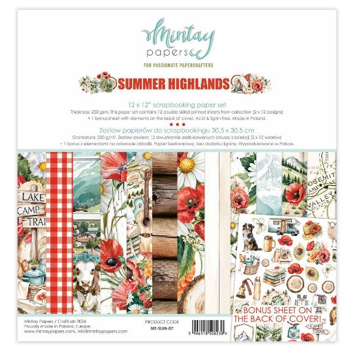 Picture of Mintay Papers Συλλογή Scrapbooking Διπλής Όψης 12" x 12" - Summer Highlands