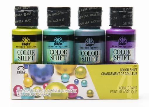Picture of FolkArt Color Shift Chameleon Acrylic Paint Set | Σετ Ακρυλικών Χρωμάτων Chameleon, 4 x 2 oz