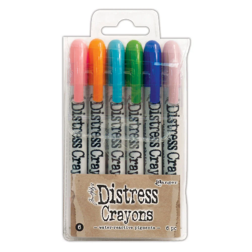 Picture of Tim Holtz Distress Crayons | Σετ Υδατοδιαλυτών Sticks Χρωστικής για Mixed Media - Set 6