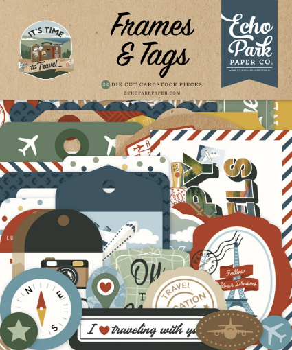Picture of Echo Park Frames & Tags | Πλαίσια & Ετικέτες από Cardstock - It’s Time To Travel (34 τεμ.)