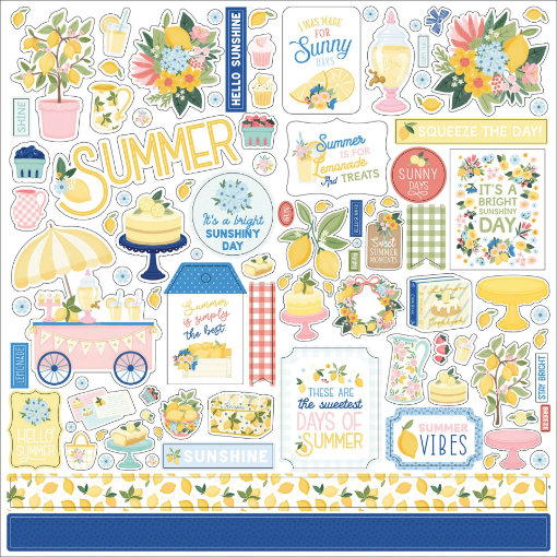 Picture of Carta Bella Element Sticker | Αυτοκόλλητα Στοιχεία 12"x12", Lemonade