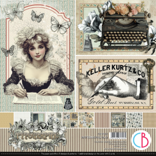 Picture of Ciao Bella Μπλοκ Scrapbooking 12"x12" - Typographic Patterns Pad, 8 τεμ.