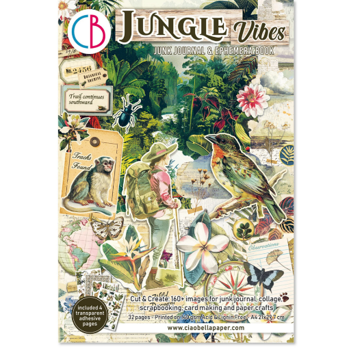 Picture of Ciao Bella Jungle Vibes Junk Journal & Ephemera Book (A4, 32 Σελίδες, 160+ Εικόνες)