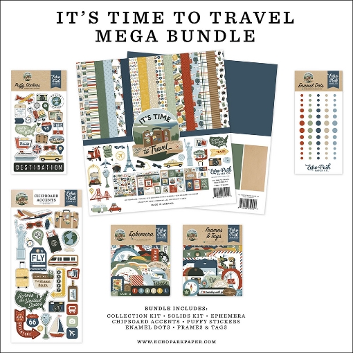 Picture of Echo Park Mega Bundle | Σετ για Scrapbooking, Κάρτες & Travel Journals - It's Time to Travel