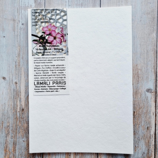 Picture of Lamali Multi-Techniques Cotton Paper A4 | Χειροποίητο Χαρτί 100% Βαμβάκι 150gsm - White, 10 τεμ.