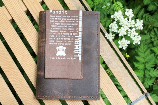 Picture of Lamali Pundit Refillable Leather Art Journal 15 x 21 cm | Δερμάτινο Επαναγεμιζόμενο Sketchbook με 100% Βαμβακερό Χαρτί 200gsm - Ivory, 116 σελ.