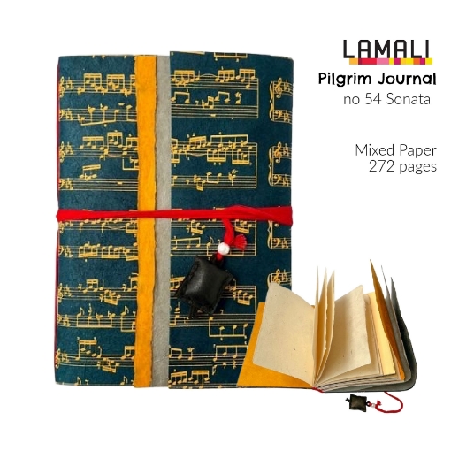 Picture of Lamali Pilgrim Traveler’s Notebook 16 x 21 cm | Χειροποίητο Journal με Lokta Εξώφυλλο - νο 54: Sonata, 272 σελ.