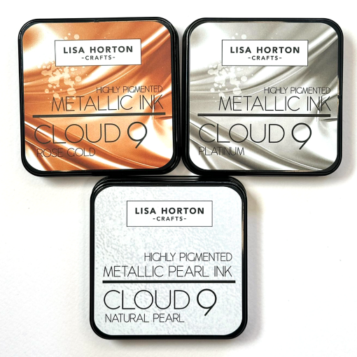 Picture of Lisa Horton Crafts Cloud 9 Metallic Ink - Alchemist Ink Pad Trio Natural Pearl / Platinum / Rose Gold