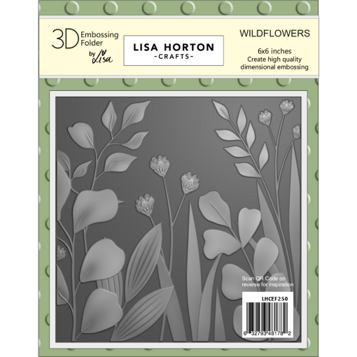 Picture of Lisa Horton Crafts 3D Embossing Folder | Μήτρα για Ανάγλυφα – Wildflowers, 6x6”