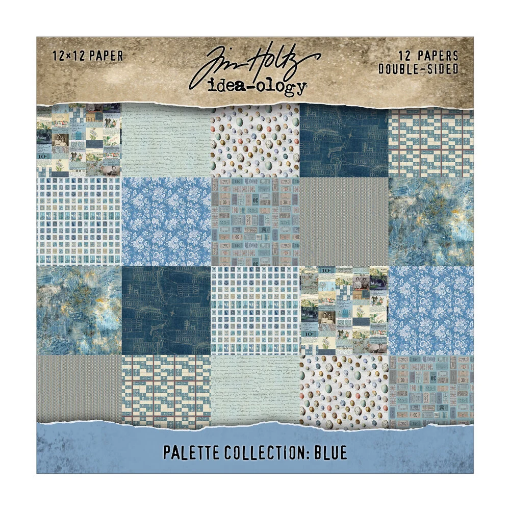 Picture of Tim Holtz Idea-ology Μπλοκ Scrapbooking Διπλής Όψης 12" x 12" – Palette Collection, Blue