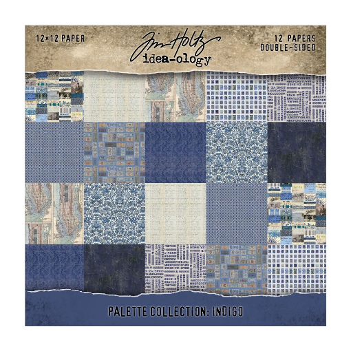 Picture of Tim Holtz Idea-ology Μπλοκ Scrapbooking Διπλής Όψης 12" x 12" – Palette Collection, Indigo