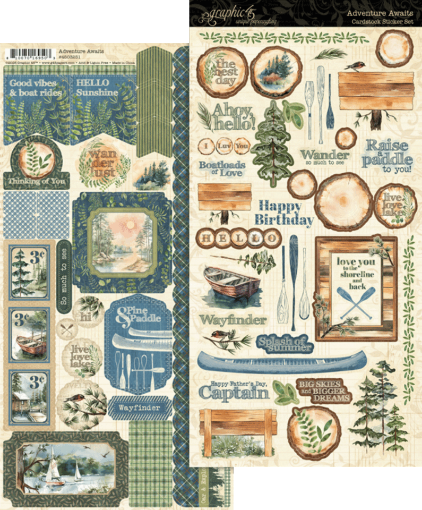 Picture of Graphic 45  Sticker Set | Αυτοκόλλητα - Adventure Awaits