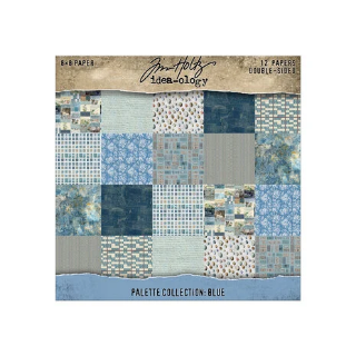 Picture of Tim Holtz Idea-ology Μπλοκ Scrapbooking Διπλής Όψης 8" x 8" – Palette Collection, Blue