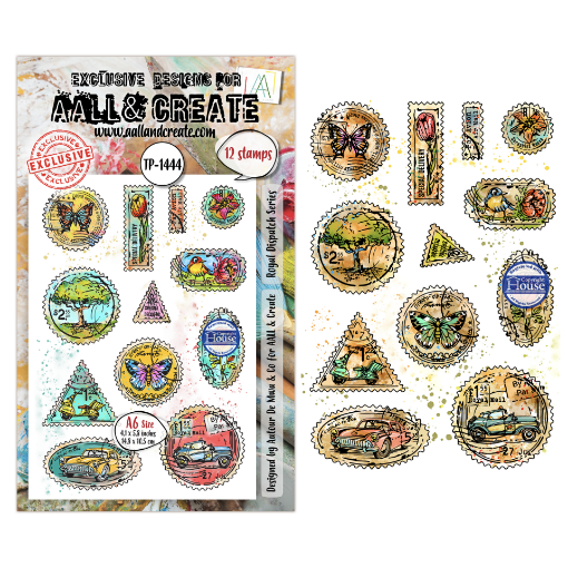 Picture of AALL & Create Clear Stamps by Autour De Mwa & Co | Σετ Σφραγίδες – Dispatch Transit: Royal Dispatch Series, 12 τεμ.