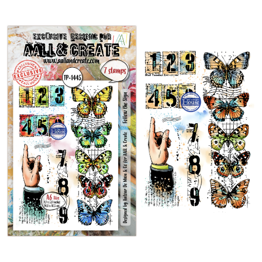 Picture of AALL & Create Clear Stamps by Autour De Mwa & Co | Σετ Σφραγίδες – Dispatch Transit: Follow the Sign, 7 τεμ.